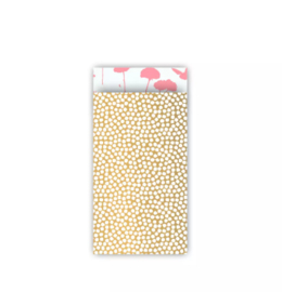 Mini cadeauzakjes Cozy Cubes - Gold/pink - 7x13 cm - 5 stuks