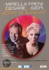 Mirella Freni en Cesare Siepi Live In Concert (dvd nieuw)