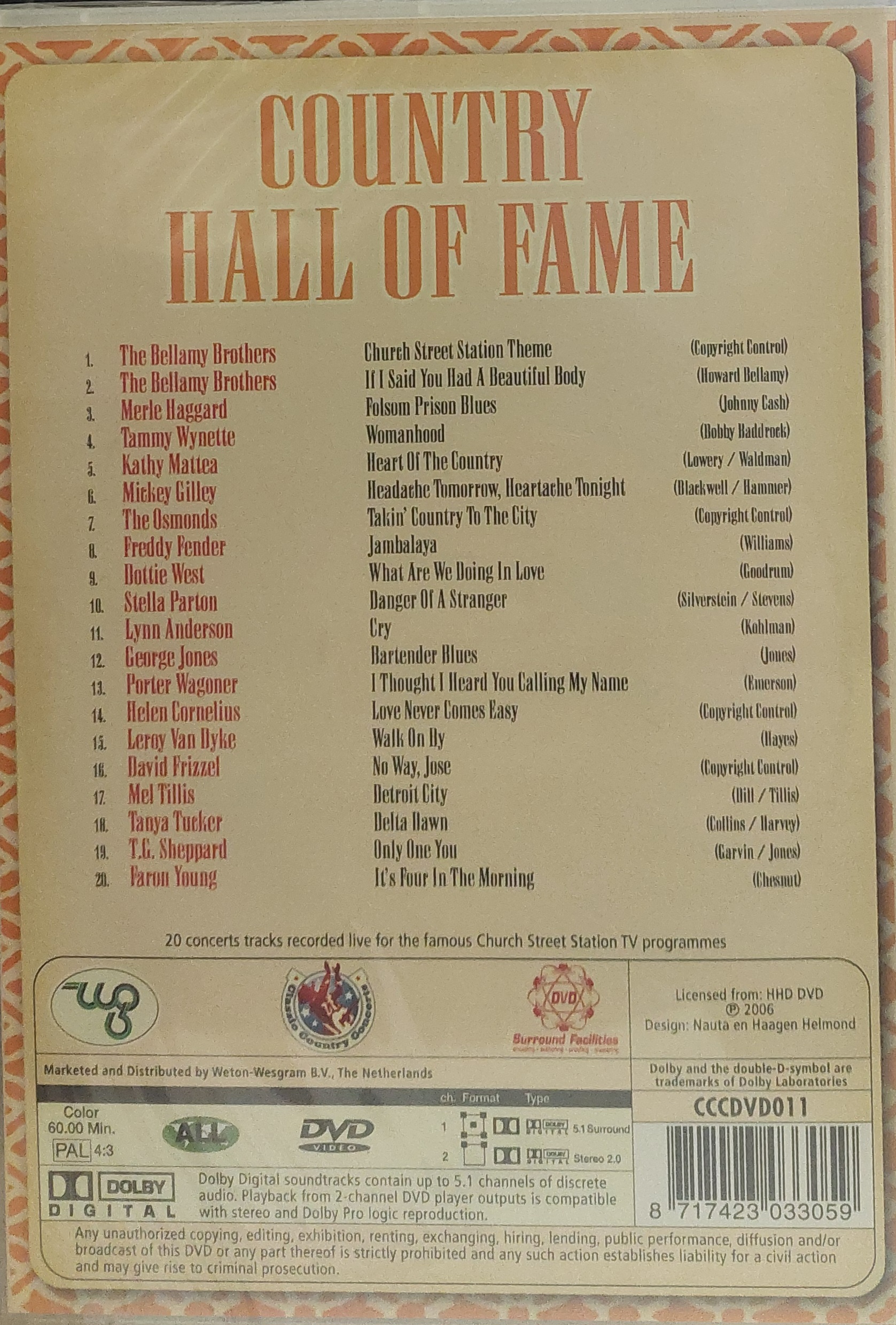 Country hall of fame (dvd nieuw)