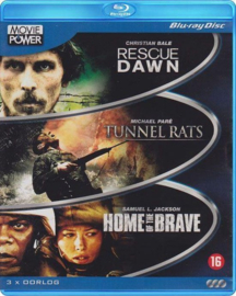 3 in 1 box rescue dawn, tunnel rats en home of the brave (blu-ray tweedehands films)