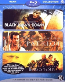 3 in 1 black hawk down - The Patrior - Tears of the Sun (blu-ray tweedehands film)