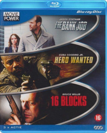 3 in 1 bank job, hero wanted en 16 blocks (blu-ray tweedehands film)