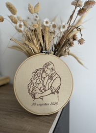Borduurring met lijntekening