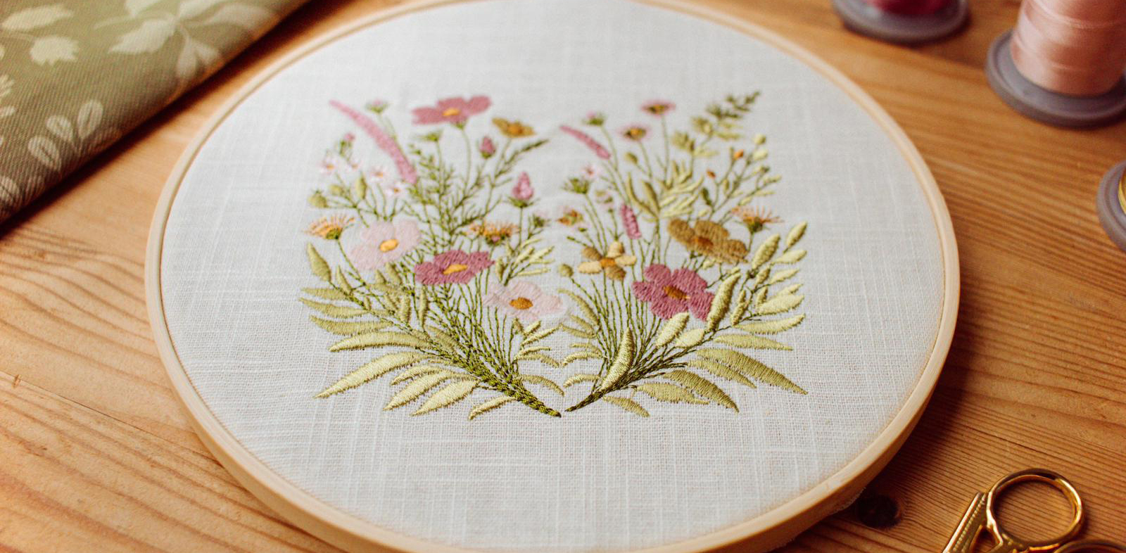 Borduurring met bloemen