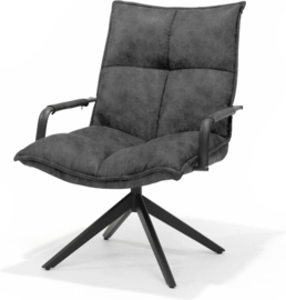 Draaifauteuil Floris - Velvet - Antraciet