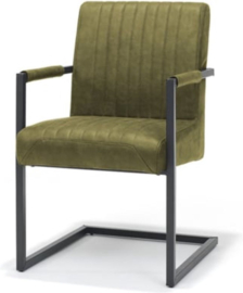 Eetkamerstoel Belgie - Micro Leder - Moss Groen