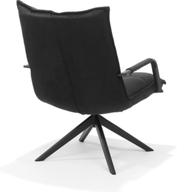Draaifauteuil Floris - Velvet - Zwart