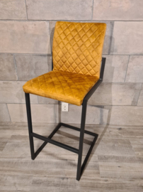 Barkruk Luca - 120 cm - Velvet - Gold