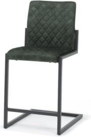 Barkruk Luca - 105 cm - Velvet - Groen