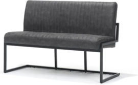Eetkamerbank Belgie - 135 cm - Micro Leder - Antraciet