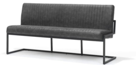 Eetkamerbank Belgie - 185 cm - Micro Leder - Antraciet