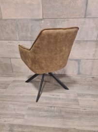 Eetkamerstoel Jack - 180° draaibaar - Auto return - Cowboy stof - Taupe