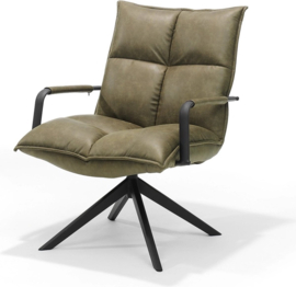 Draaifauteuil Floris - Micro Leder - Groen