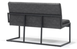 Eetkamerbank Belgie - 135 cm - Micro Leder - Antraciet