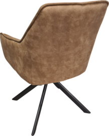 Eetkamerstoel Jack - 180° draaibaar - Auto return - Cowboy stof - Taupe