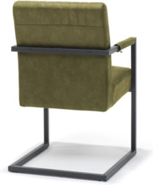 Eetkamerstoel Belgie - Micro Leder - Moss Groen