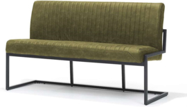Eetkamerbank Belgie - 155 cm - Micro Leder - Groen