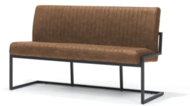 Eetkamerbank Belgie - 155 cm - Micro Leder - Cognac