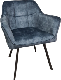 Eetkamerstoel Otis - Velvet - Blauw