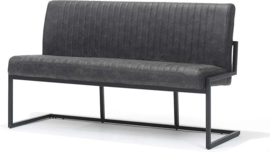 Eetkamerbank Belgie - 155 cm - Micro Leder - Antraciet