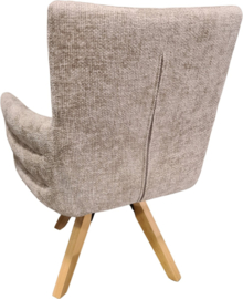 Eetkamerstoel Milan - 360° draaibaar - Polyester stof - Beige