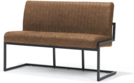 Eetkamerbank Belgie - 135 cm - Micro Leder - Cognac