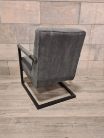 Fauteuil Mila - Polyester stof - Antraciet