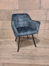 Eetkamerstoel Otis - Velvet - Blauw