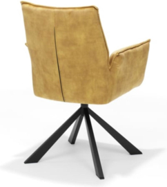 Eetkamerstoel Dani 360 graden draaibaar Velvet Gold