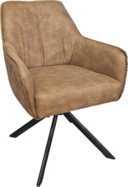 Eetkamerstoel Jack - 180° draaibaar - Auto return - Cowboy stof - Taupe