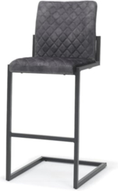 Barkruk Luca - 120 cm - Velvet - Antraciet