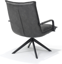 Draaifauteuil Floris - Micro Leder - Antraciet