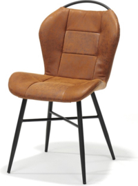 Eetkamerstoel Finn - Micro Leder - Cognac