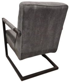 Fauteuil Mila - Polyester stof - Antraciet