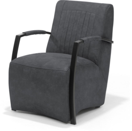 Fauteuil Oliver - Microvezel - Zwart