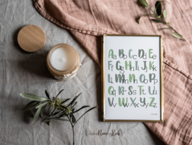 Poster A4 - Alfabet groen
