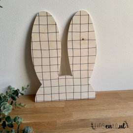 Konijnenoren | Hout | Ruitjes