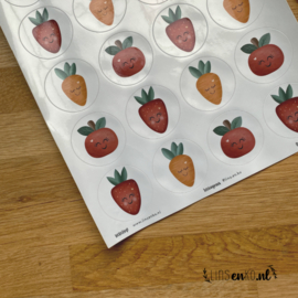 Vrolijk fruit | Stickervel | 25 stuks