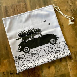 Kerst kadozak | 50x50 | Kerstauto