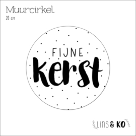 Kerst Muurcirkel | Fijne kerst | 20 cm