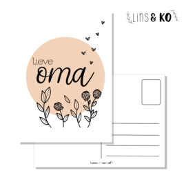 Ansichtkaart | Lieve oma | A6