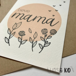 Ansichtkaart | Lieve mama | A6