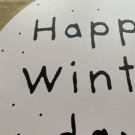 Tweedekansje | Muurcirkel 30 cm | Happy Winter Days | Oudroze