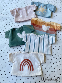 Knuffel kleding | DIY | Broek + twee shirts | Regenboog