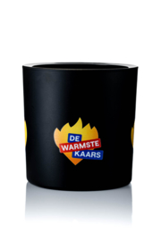 Mat zwarte geurkaars 10x10 cm - geur Xmas Spice - 60 branduren