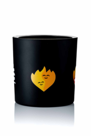 Mat zwarte geurkaars 10x10 cm - geur Xmas Spice - 60 branduren