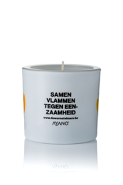 Witte geurkaars 8x9 cm - geur Xmas Spice - 45 branduren