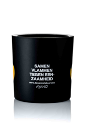Mat zwarte geurkaars 10x10 cm - geur Xmas Spice - 60 branduren