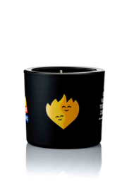 Mat zwarte geurkaars 8x9 cm - geur Xmas Spice - 45 branduren