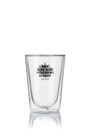 Dubbelwandig Latté glas (350ml) - De Warmste Week